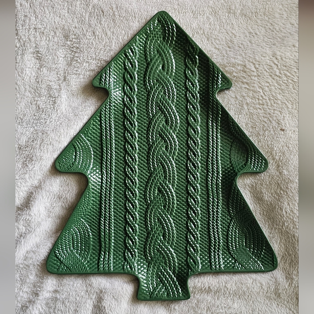 Melamine Knit Sweater Motif Design Christmas Platter